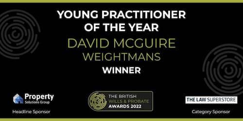 Shortlisted for Young Practitioner of the Year at the British Wills & Probate Awards 2022