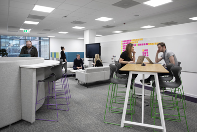 The innovation hub offers a space for informal meetings